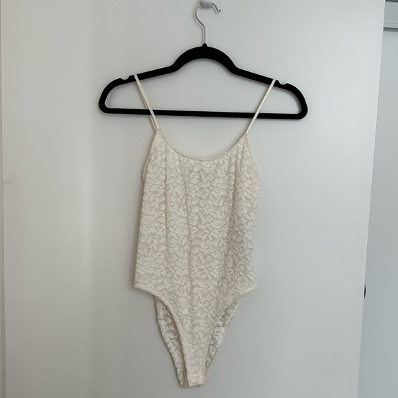 Zara Lace Cream Bodysuit | M - Picture 1 of 5
